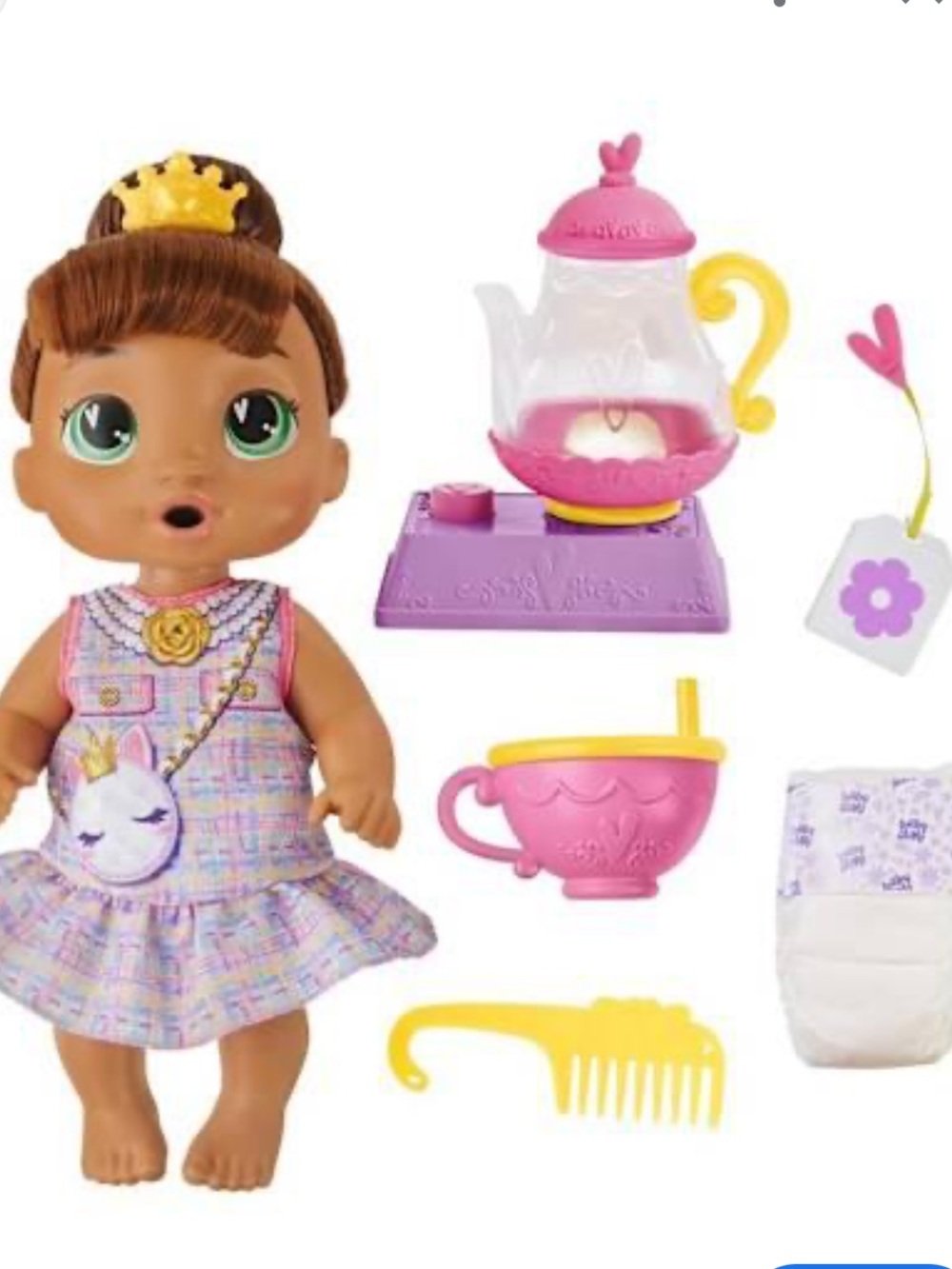 Baby Alive Bubbly Tea Party Sophia Sparkle Doll Set